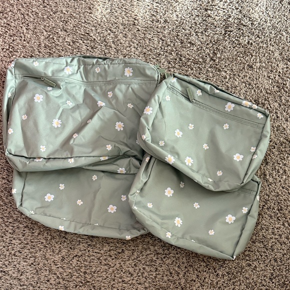Calpak Green Daisy Travel Bag Set - Picture 3 of 4